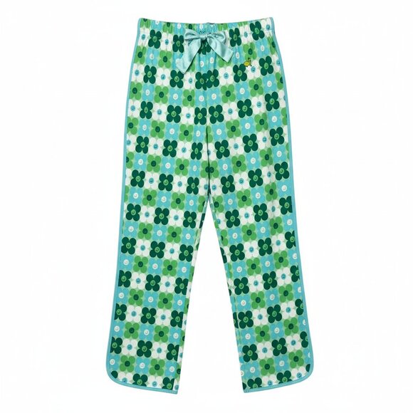 Magnolia Lane Women's Masters Pajama Pants Loungewear Green Blue Cotton Size XS - Picture 12 of 12